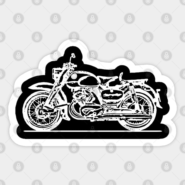 C70 Dream Bike White Sketch Art Sticker by DemangDesign